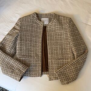 Mango Tweed Brown & Cream Jacket